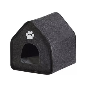 Beliani, Beliani JANGI, 40 x cm Tierbett, Beliani - Tierbett aus Filz Skandinavisch JANGI, 40cm, Spacegrau