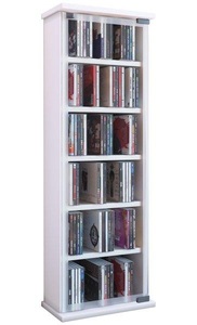 VCM, Holz CD DVD Stand Regal Schrank Aufbewahrung Standregal Ständer Classic Glastür Holz CD DVD Stand Regal Schrank Aufbewahrung Standregal Ständer Classic Glastür, VCM - CD Regal Holz | Schrank mit ESG-Sicherheitsglastüren für 204 CDs oder 72 DVDs Maße: H. 92 x B. 31 T. 18 cm Elegantes DVD Rollen |, One Size, Weiss