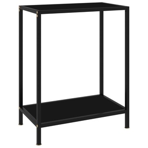 vidaXL, vidaXL Konsolentisch Schwarz 60x35x75 cm Hartglas, vidaXL Konsolentisch Schwarz 60x35x75 cm Hartglas