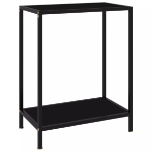 vidaXL, vidaXL Konsolentisch Schwarz 60x35x75 cm Hartglas, vidaXL Konsolentisch Schwarz 60x35x75 cm Hartglas