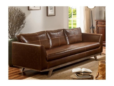 Vente-unique, Ledersofa Vintage 3Sitzer ALEGAN Ledersofa Vintage 3Sitzer ALEGAN