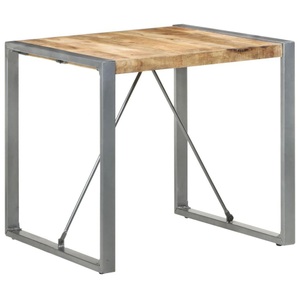 vidaXL, vidaXL Esstisch 80x80x75 cm Raues Mangoholz, vidaXL Esstisch 80x80x75 cm Raues Mangoholz