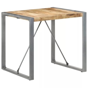 vidaXL, vidaXL Esstisch 80x80x75 cm Raues Mangoholz, vidaXL Esstisch 80x80x75 cm Raues Mangoholz