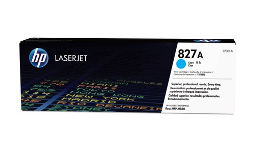 Hp, Original Tonerpatrone cyan HP No. 827A, CF301A, HP H827A Toner cyan - HP No. 827A, CF301A für z.B. HP Color LaserJet Enterprise flow M 880, HP Color LaserJet Enterprise flow M 880 z
