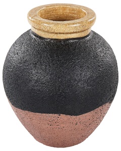 Beliani, Dekoration aus Terrakotta Retro DAULIS Dekoration aus Terrakotta Retro DAULIS, Beliani - Dekovase aus Terrakotta Retro DAULIS, One Size, Schwarz