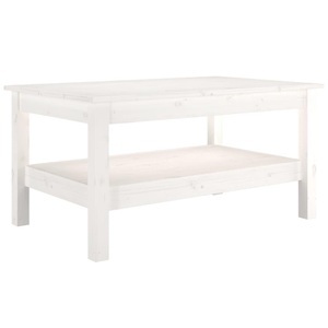 vidaXL, vidaXL Couchtisch Weiß 80x50x40 cm Massivholz Kiefer, 