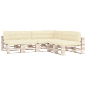 vidaXL, vidaXL Palettensofa-Auflagen 7 Stk. Creme