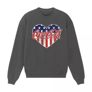 Coca Cola, Coca-Cola - Americana Sweatshirt, für Damen, Charcoal Black, Größe XXL, Coca-Cola - Americana Sweatshirt, für Damen, Charcoal Black, Größe XXL