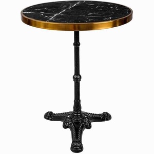 mutoni living, Bistrotisch Marmor rund schwarz 57x57, Bistrotisch Marmor rund schwarz 57x57