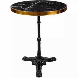 mutoni living, Bistrotisch Marmor rund schwarz 57x57, Bistrotisch Marmor rund schwarz 57x57