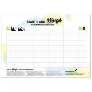 undefined, Papiertischset Stadt, Land, Dings, trendform - Papiertischset STADT-LAND-DINGS 50er Set, One Size, Multicolor
