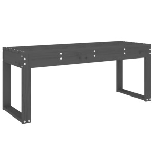 vidaXL, vidaXL Gartenbank Grau 110x38x45 cm Massivholz Kiefer, vidaXL Gartenbank Grau 110x38x45 cm Massivholz Kiefer