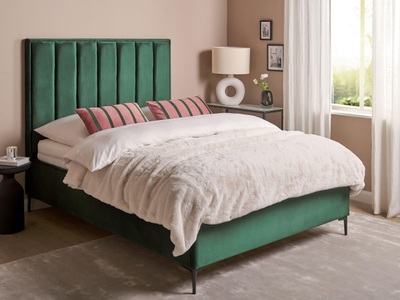 Bett mit Bettkasten aus Samtstoff Modern SEZANNE Bett mit Bettkasten aus Samtstoff Modern SEZANNE