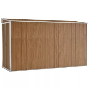 vidaXL, vidaXL Wand-Geräteschuppen Braun 118x288x178 cm Verzinkter Stahl, VidaXL - Gartenhaus stahl, One Size, Braun