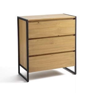 LA REDOUTE INTERIEURS, Kommode HIBA mit 3 Schubladen, La Redoute Intérieurs - Kommode HIBA mit 3 Schubladen, One Size, Schwarz