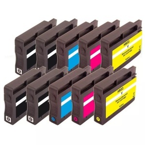 Peach, Peach 10er-Pack Tintenpatronen kompatibel zu HP No. 932, No. 933, Tintenpatrone »Peach HP Nr. 932/933«, (10 St.)