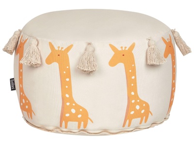Beliani, Pouf aus Baumwolle Boho KARTEE Pouf aus Baumwolle Boho KARTEE, Beliani - Pouf aus Baumwolle Boho KARTEE, One Size, Perle
