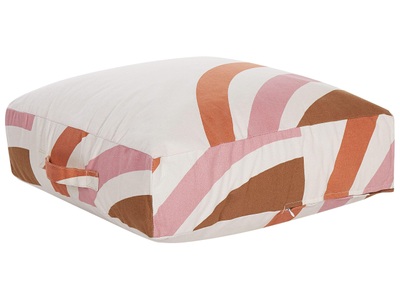 Beliani, Pouf aus Baumwolle Boho TEMARA Pouf aus Baumwolle Boho TEMARA, Beliani - Pouf aus Baumwolle Modern TEMARA, One Size, Weiss Bedruckt