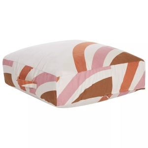 Beliani, Pouf aus Baumwolle Boho TEMARA Pouf aus Baumwolle Boho TEMARA, Beliani - Pouf aus Baumwolle Modern TEMARA, One Size, Weiss Bedruckt