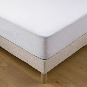 LA REDOUTE INTERIEURS, Fixleintuch, Jesey aus Tencel®, wasserundurchlässiges Lyocell, La Redoute Intérieurs - Wasserdichter Jersey-Matratzenschonbezug aus Tencel Lyocell, 140x200 cm, Weiss
