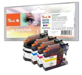 Peach, Peach Spar Pack Tintenpatronen kompatibel zu Brother LC-227XL, LC-225XL, Peach Tintenset Brother LC-227XL / LC-225XL BK, C, M, Y