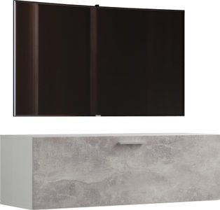 VCM, Holz TV Wandboard Hänge Lowboard Fernsehschrank hängend Wandschrank Tisch Fernso Holz TV Wandboard Hänge Lowboard Fernsehschrank hängend Wandschrank Tisch Fernso, VCM - TV Möbel | Wandboard Lowboard hängend Maße H. 40 x T. 36 cm Wandschrank Fernso, 115cm, Weiss