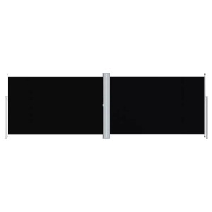 vidaXL, vidaXL Seitenmarkise Ausziehbar Schwarz 200x600 cm, vidaXL Seitenmarkise Ausziehbar Schwarz 200x600 cm