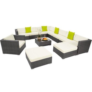 TecTake, Rattan Lounge mit Aluminiumgestell Las Vegas Rattan Lounge mit Aluminiumgestell Las Vegas