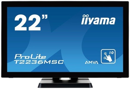 Iiyama, Iiyama T2236MSC-B2 Touchscreen-Monitor EEK: B (A+ - F) 55.9 cm (22 Zoll) 1920 x 1080 Pixel 16:9 8 ms USB 3.0, VGA, DVI,, 