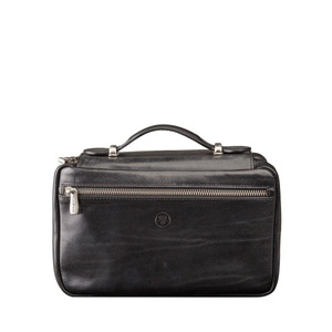 Maxwell Scott, Maxwell Scott Cascina - Leder-Kosmetikkoffer in Schwarz, 