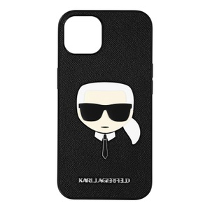 undefined, Eko - Karl Lagerfeld Saffiano Karl Tasche für iPhone 13 Mini - Schwarz, Karl Lagerfeld - Apple iPhone 13 Mini Polycarbonat Schutzhülle, Schwarz