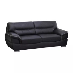 Vente-unique, Ledersofa 3Sitzer THIBAULT Ledersofa 3Sitzer THIBAULT