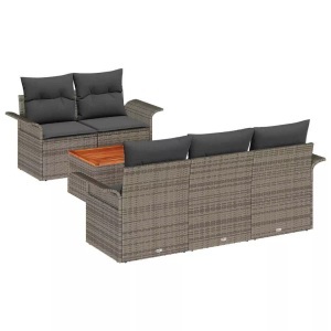vidaXL, VidaXL - Modulares sofa poly-rattan, One Size, Grau, VidaXL - Modulares sofa poly-rattan, One Size, Grau