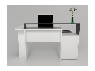 Vente-unique, Schreibtisch mit Stauraum ZACHARIE Schreibtisch mit Stauraum ZACHARIE