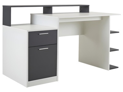 Vente-unique, Schreibtisch mit Stauraum ZACHARIE Schreibtisch mit Stauraum ZACHARIE