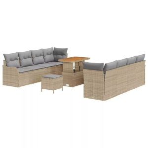 vidaXL, VidaXL - Garten-sofa poly-rattan, One Size, Beige, VidaXL - Garten-sofa poly-rattan, One Size, Beige