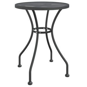 vidaXL, vidaXL Gartentisch Ø60x72 cm Streckgitter Anthrazit, vidaXL Gartentisch Ø60x72 cm Streckgitter Anthrazit