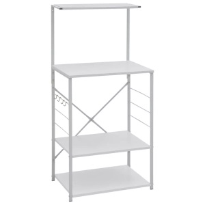 vidaXL, vidaXL Mikrowellenregal Weiß 60×39,6×123 cm Spanplatte, vidaXL Mikrowellenregal Weiß 60x39,6x123 cm Holzwerkstoff