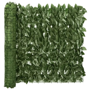 vidaXL, vidaXL Balkon-Sichtschutz mit Dunkelgrünen Blättern 600x75 cm, vidaXL Balkon-Sichtschutz mit Dunkelgrünen Blättern 600x75 cm