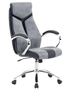 Beliani, Bürostuhl aus Polyester Modern FORMULA Bürostuhl aus Polyester Modern FORMULA, Beliani - Bürostuhl aus Kunstleder Industriell FORMULA, One Size, Taubengrau