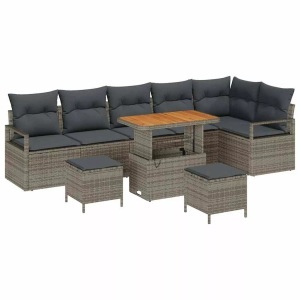 vidaXL, VidaXL - Garten-sofa-set poly-rattan, One Size, Grau, VidaXL - Garten-sofa-set poly-rattan, One Size, Grau