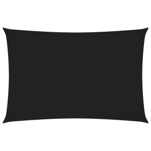 vidaXL, vidaXL Sonnensegel Oxford-Gewebe Rechteckig 2x4 m Schwarz, vidaXL Sonnensegel Oxford-Gewebe Rechteckig 2x4 m Schwarz