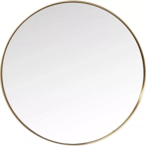 Kare Design, Spiegel Curve Round Brass Ø100, Spiegel Curve Round Brass Ø100