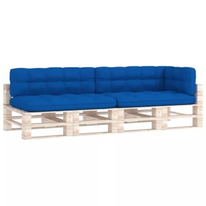 vidaXL, vidaXL Palettensofa-Auflagen 5 Stk. Königsblau, vidaXL Palettenkissen 5-tlg. Königsblau Stoff