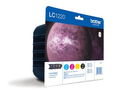 Brother, Brother Lc1220Valbp Multi Pack Cmybk - Tintenpatrone, Brother Tintenpatrone, blau/gelb/rot/schwarz, Valuepack, LC-1220VALBP, (300 Seiten)