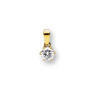 MUAU Schmuck, Anhänger 6-griff-fassung Diamant 0.25ct. Gelbgold 750 Damen Gelbgold ONE SIZE, MUAU Schmuck - Anhänger 6-Griff-Fassung Diamant 0.25ct. Gelbgold 750, One Size,