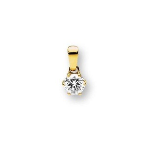 MUAU Schmuck, Anhänger 6-griff-fassung Diamant 0.25ct. Gelbgold 750 Damen Gelbgold ONE SIZE, MUAU Schmuck - Anhänger 6-Griff-Fassung Diamant 0.25ct. Gelbgold 750, One Size,