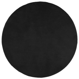 vidaXL, vidaXL Teppich OVIEDO Kurzflor Schwarz Ø 200 cm