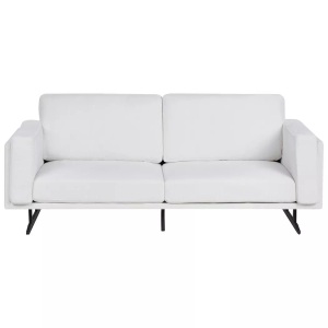 Beliani, Beliani - 3 Sitzer Sofa aus Stoff Modern IDRE, One Size, Weiss Bunt