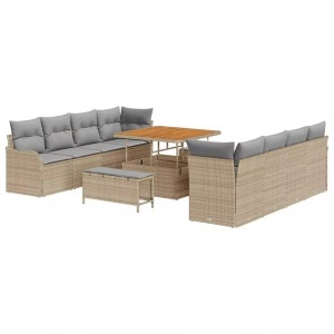 vidaXL, VidaXL - Garten-sofa poly-rattan, One Size, Beige